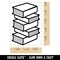 Book Tracker Stack of Books Rectangle Rubber Stamp for Stamping Crafting